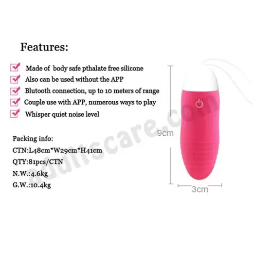 App Wireless Jumping Egg Vibrator with Smart Phone Application