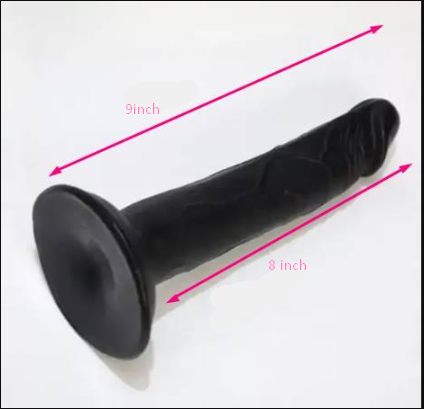 Realistic black Suction Dildo without balls