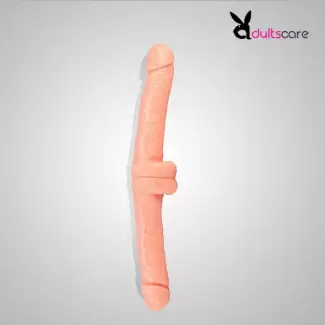 15 inch Flexible Double-Ended Dildo with Testicles