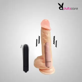 2 IN 1 Realistic Dildo With Vibrating Bullet Vibrator