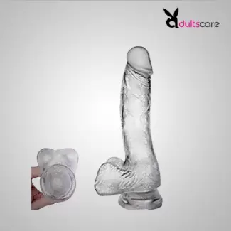 8.5 Inch Transparent Jelly Dildo