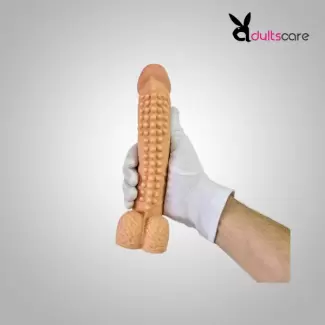 8.9 Inch Long Realistic Dotted Penis Sleeve With Balls