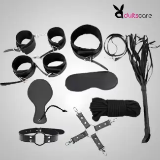 9Pcs Luxury Black Bdsm Kit