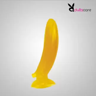 Banana Dildo Hands Free Masturbator for Women Soft Suction Cup Rubber Penis