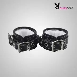 Black and White soft luxury Handcuff