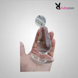 Crystal Bulb Anal Butt Plug Glass