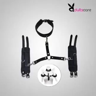 HOT Sex Collars Bondage Neck Collar with Hand Cuffs Fetish