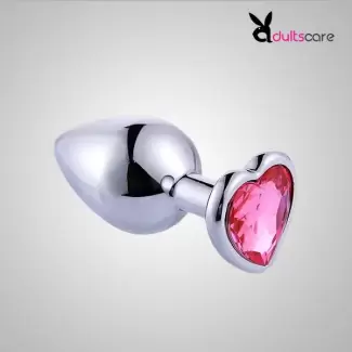 Heart Stainless Steel Crystal Anal Plug