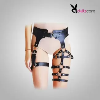 Leather Body Harness Waist Leg League Bondage