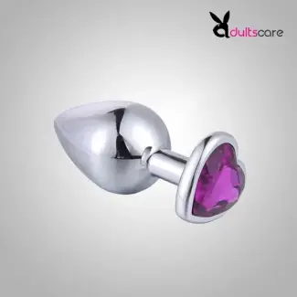 Medium Heart Metal Butt Plug