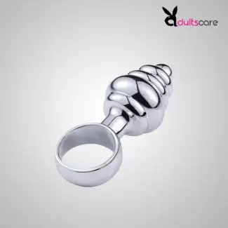 Mini Metal Anal Plug With Finger Ring