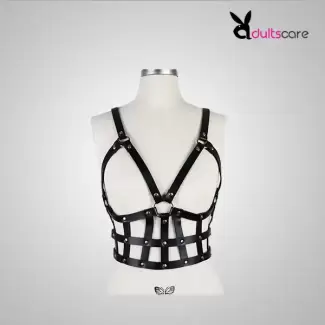 PU leather Harness Bondage corset for women