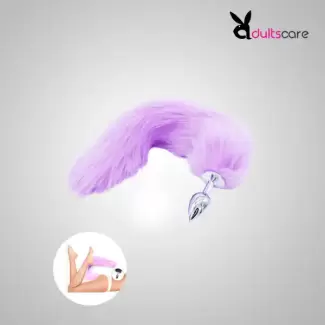 Purple Tail Butt Plug Fox Tail BDSM