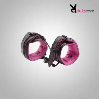 Pink Black Handcuffs Ankle Cuffs