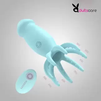 Remote Control Octopus Dildo Vibrator 10 Modes Vibrating Butt Plug Clit Nipples Sucking Massager