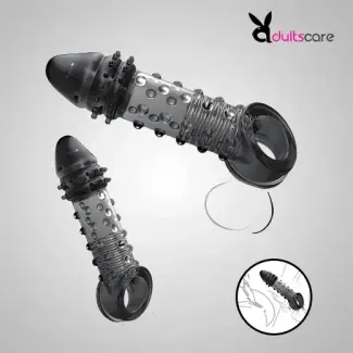 Reusable Crystal Delay Time Penis Sleeve Extender For Men