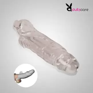 Reusable Solid Simulation Glans Transparent Penis Sleeve