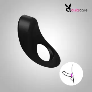 Silicone Black Powerful Vibrating Penis Ring