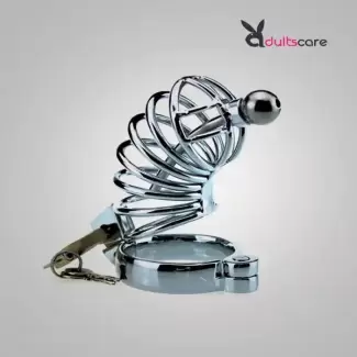 Stainless Steel Lockable Penis Cage For Men