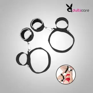 Thigh Bondage Handcuff Wrist & Ankle Cuffs Kit