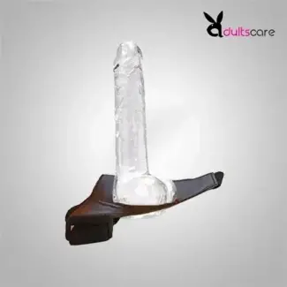 Transparent Anal Dildo With Strap On Belt