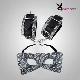Adjustable Sex Wrist Cuffs and Blindfold Set