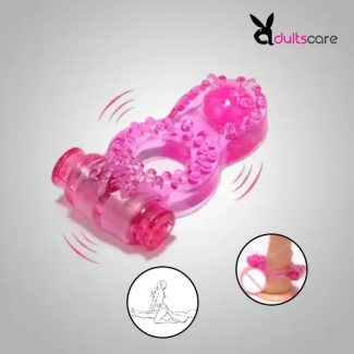 Clit Dual Vibrating Cock Ring Butterfly Ring