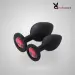 2 Pcs Silicone Jeweled Anal Butt Plugs