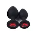 2 Pcs Silicone Jeweled Anal Butt Plugs