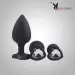 3PCS Silicone Anal Plug Training Kit with Heart Shaped