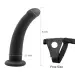 6 Inch Curved Cup Flexible Smooth Silicone Anal Dildo With Belt