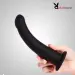 6 Inch Curved with Suction Cup Flexible Smooth Silicone Anal Dildo for Men and Women