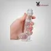 6.5 Inch Transparent Suction Slim Dildo