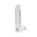 6.5 Inch Transparent Suction Slim Dildo