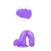 6.5 Purple Light Suction Slim Dildo