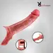 6 Inch Soft Silicone Penis Extender Sleeve with Cock Ring