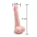 8.3 Inch Long Realistic Pink Head Dildo Penis With Balls