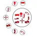 9Pcs Luxury Red BDSM Kit