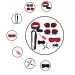 9Pcs Luxury Black/Red BDSM Kit
