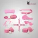 9Pcs Luxury Pink BDSM Kit