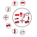 9Pcs Luxury Red BDSM Kit