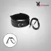 Black Collar with Leash Fetish BDSM Dog Slave