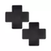 Black Cross leather Nipple Covers