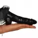 Black Hollow Strap on Dildo With Vibration & Balls