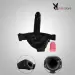 Black Hollow Strap on Dildo With Vibration & Balls