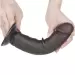 Dark Brown Without Balls Skin Dual Layer 8 Inch Dildo