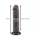 Dark Brown Without Balls Skin Dual Layer 8 Inch Dildo