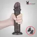 Dark Brown Without Balls Skin Dual Layer 8 Inch Dildo