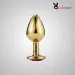 Large Golden Luxury Round Shaped Anal Butt Plug