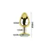 Large Golden Luxury Round Shaped Anal Butt Plug